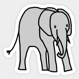 Little Grey Elephant Sticker